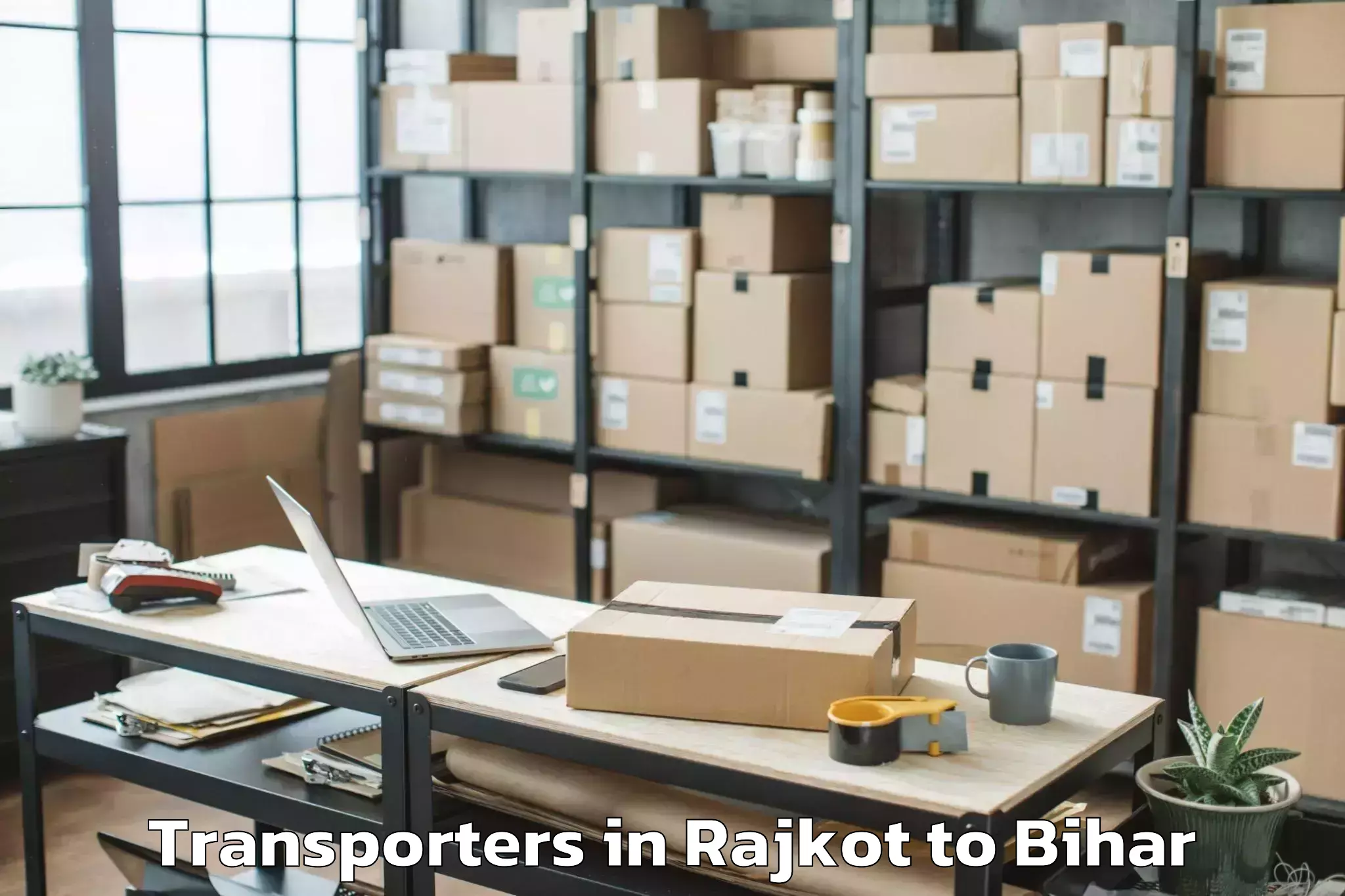 Book Rajkot to Parwalpur Transporters Online